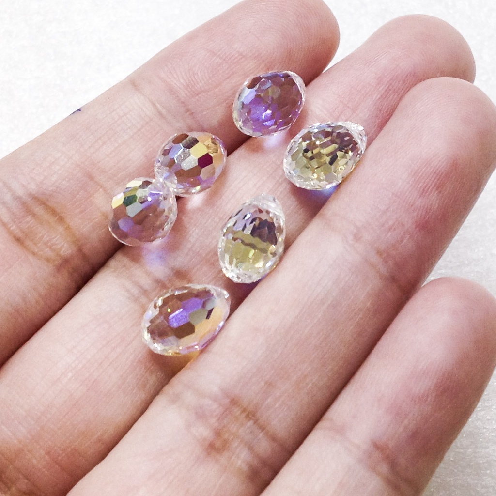 Hạt đá pha lê cao cấp nhiều kiểu mẫu màu sắc đa dạng sáng lấp lánh dùng làm trang sức vòng tay mặt dây chuyền hoa tai