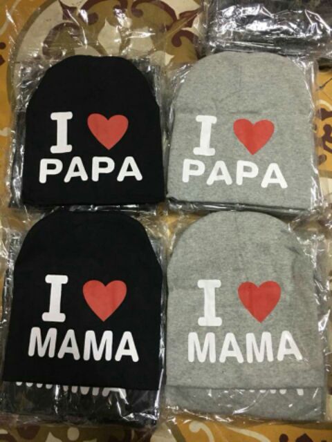 Mũ i love mama i love papa