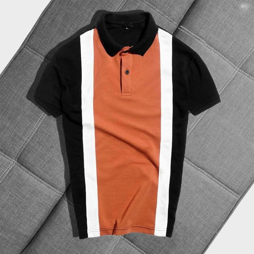 Áo Thun Nam Polo Phối Màu Đối Xứng Thời Trang ERINA Tạo Cảm Giác Thoải Mái Khi Mặc
