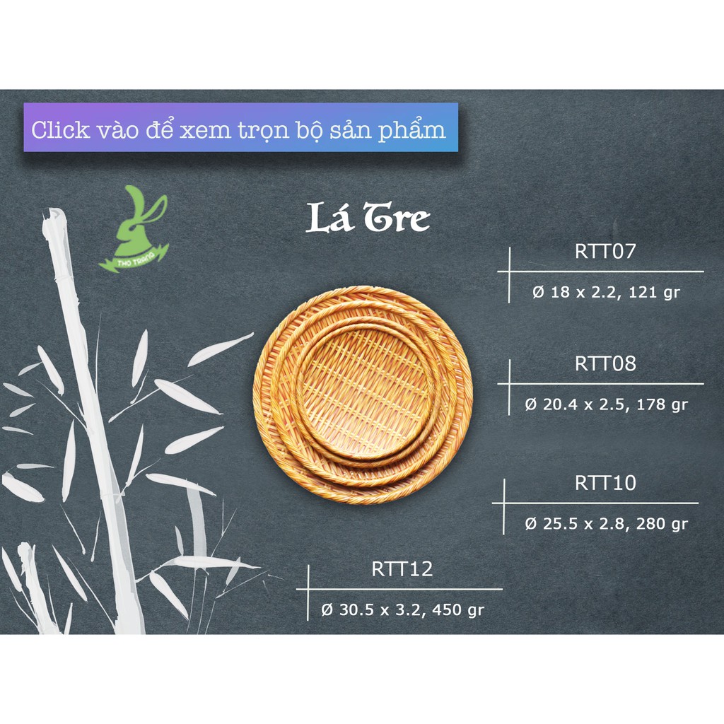 Khay Đĩa phíp giả mây tre đan nhựa giả mây mẹt tre tròn Dày cao cấp đủ size có chân đế để hoa quả bún mẹt