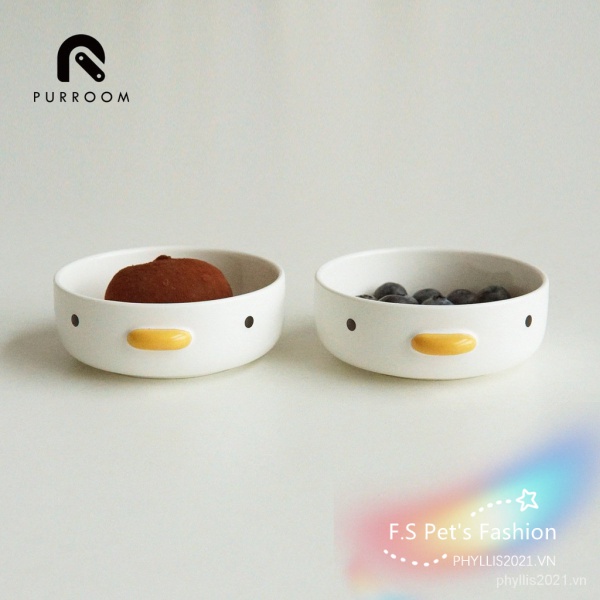 Purroom Line Tô / Cốc Cà Phê / Thức Ăn / Ins Bằng Gốm Sứ Hình Gà Con Dễ Thương