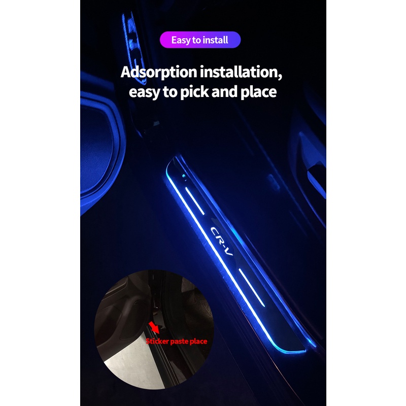 Đèn LED RGB Nhiều Màu 12V Cổng Sạc USB Gắn Cửa Xe Hơi