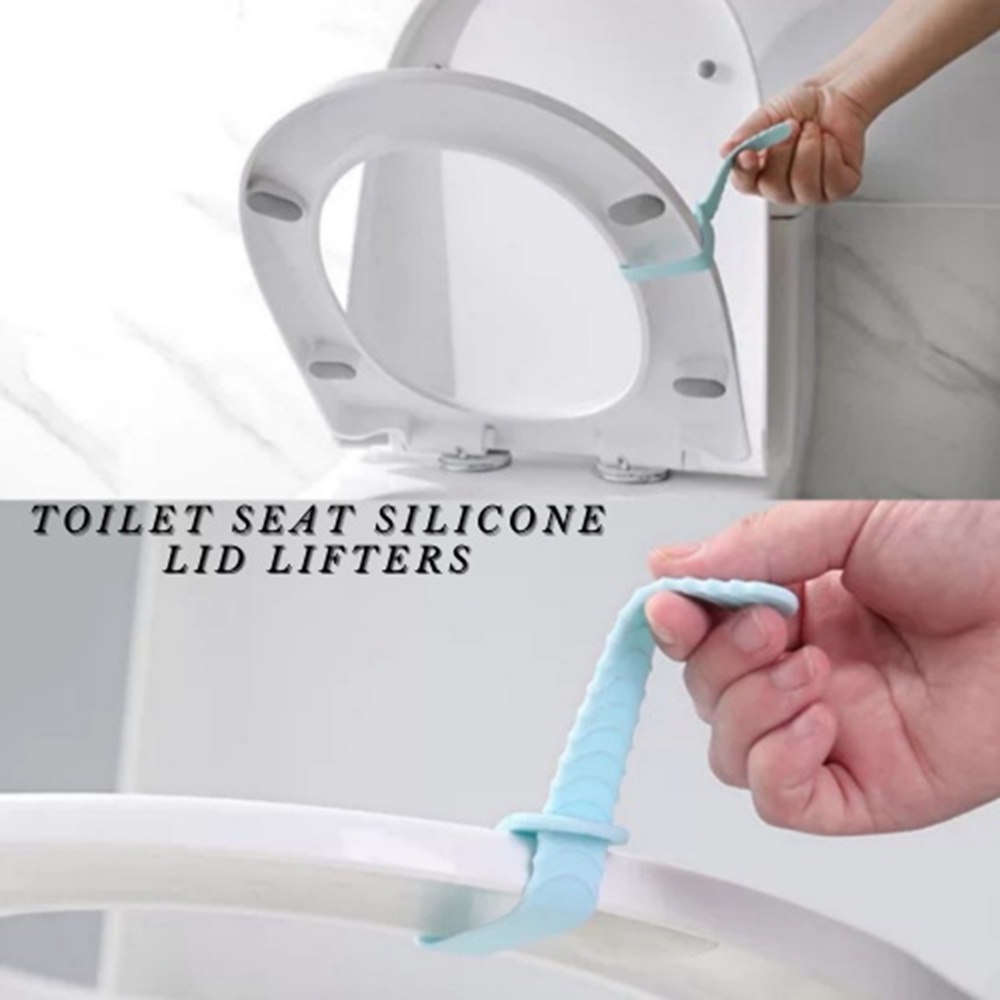 Phụ kiện nhấc nắp bồn cầu bằng silicon chống bẩn tiện dụng cho nhà vệ sinh