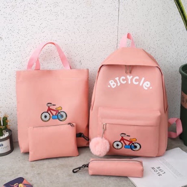 Set balo 4 món Chiếc Xe Đạp