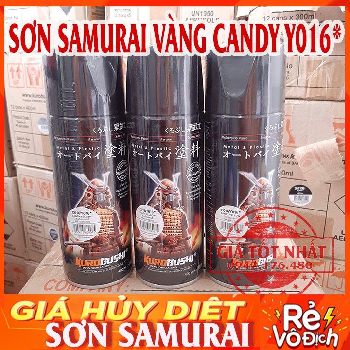 SƠN SAMURAI MÀU VÀNG CANDY Y016