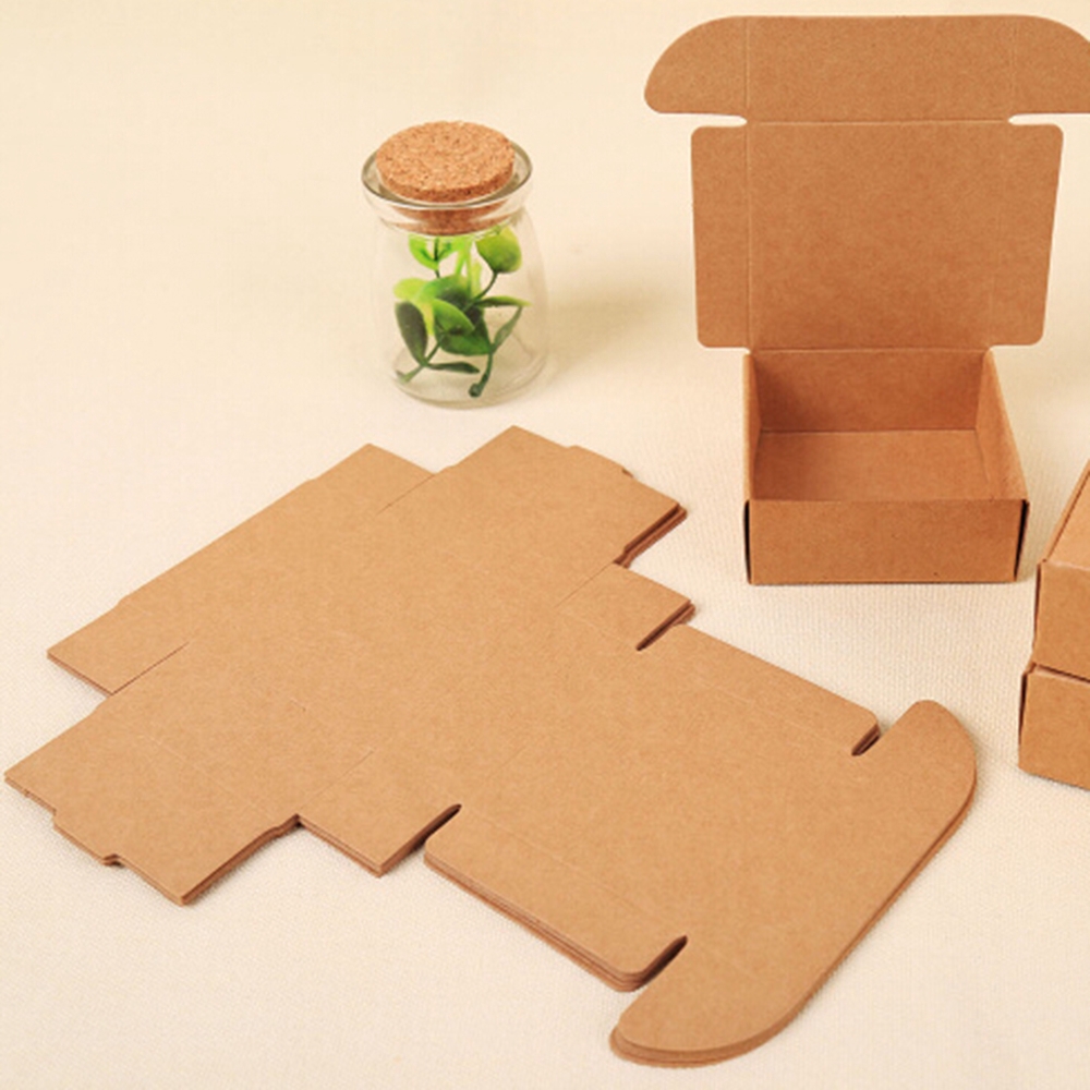 10pcs Jewelry Candy Bottom Cardboard Small Kraft Paper