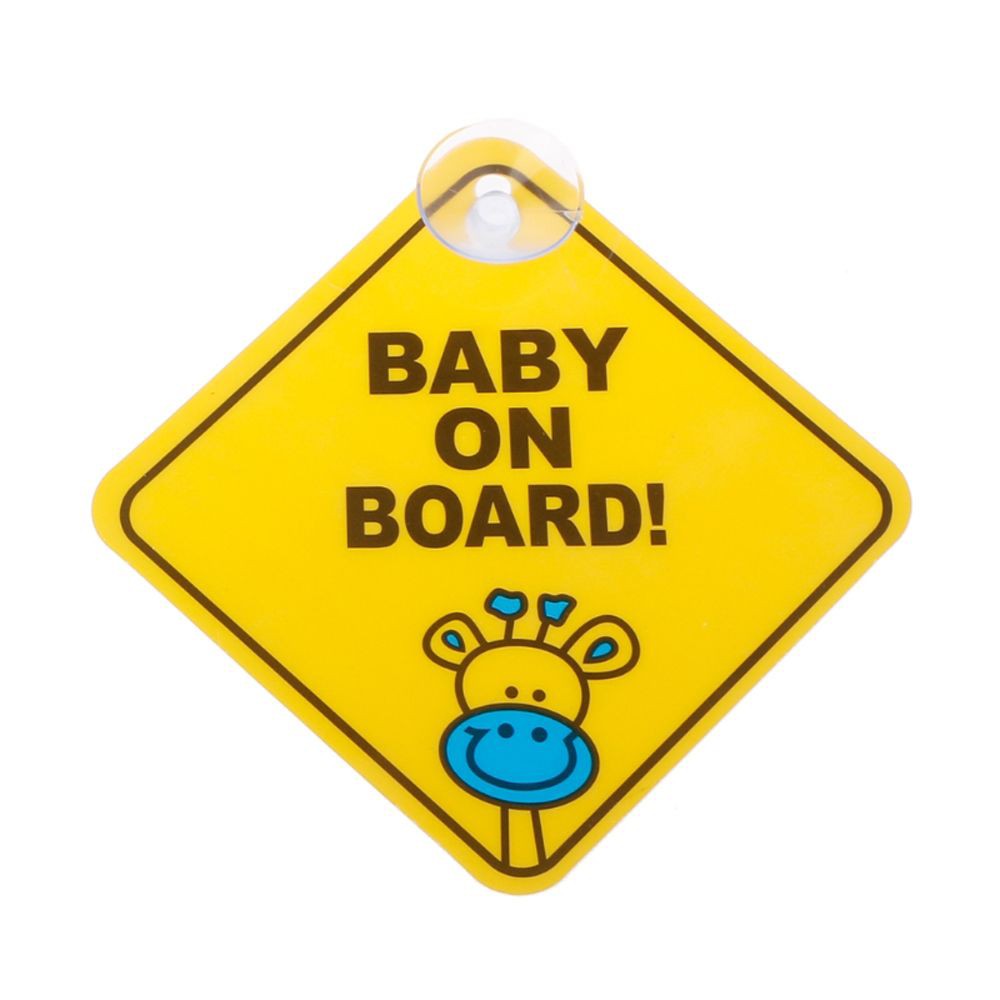 2Pcs Car Sucker Sticker Baby in Car Warning Safety Sign Sticker Vinyl Decal for Car Vehicle Window Sticker