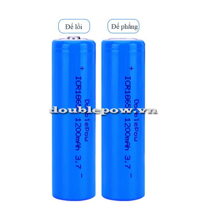 Cell pin sạc 18650 3.7V Doublepow dung lượng thực 1200mAh dùng cho sạc dự phòng, đóng pin các loại máy