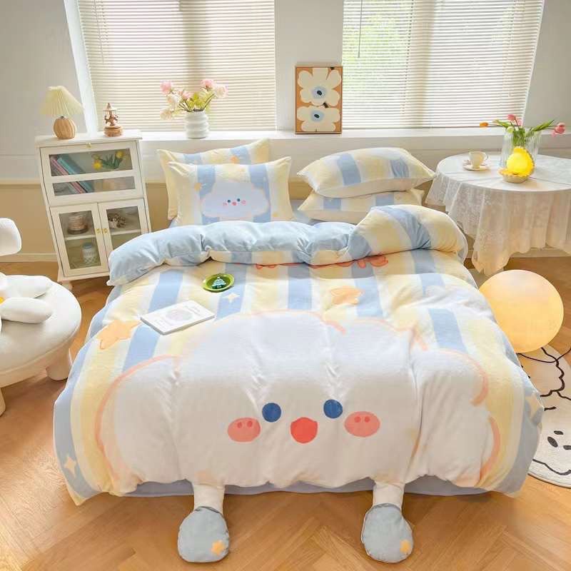 Set Chăn Ga Nỉ Mịn 5D Mềm Mịn Cực Nịnh Da Hàng Chuẩn Xuất Nhật (Shinbedding.shop)