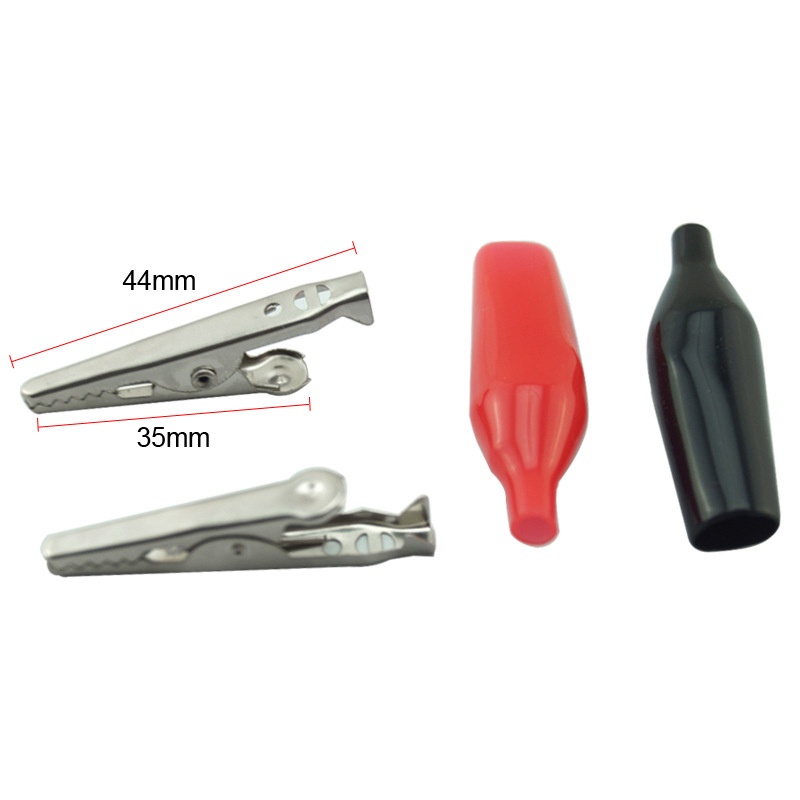 Cặp đầu kẹp cá sấu đỏ + đen nhiều kích thước test mạch nhanh chóng