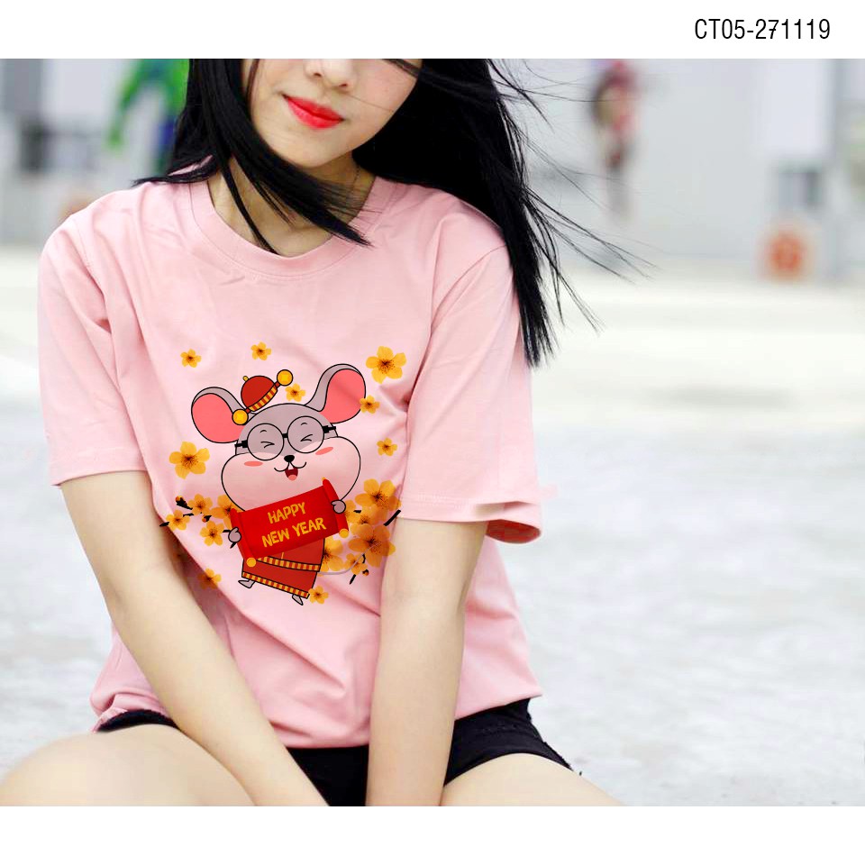 Áo Thun Chuột Chúc Tết canh tý 2020 Vạn Sự Như Ý - Áo Thun Nam Nữ - CT06-271119