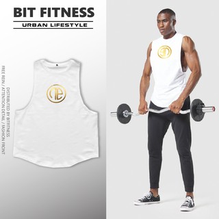 Áo ba lỗ tập Gym - Áo Tanktop cao cấp ONE ATHLETE - Logo nhũ vàng siêu chất - BiT Fitness TT.OA.LGTR