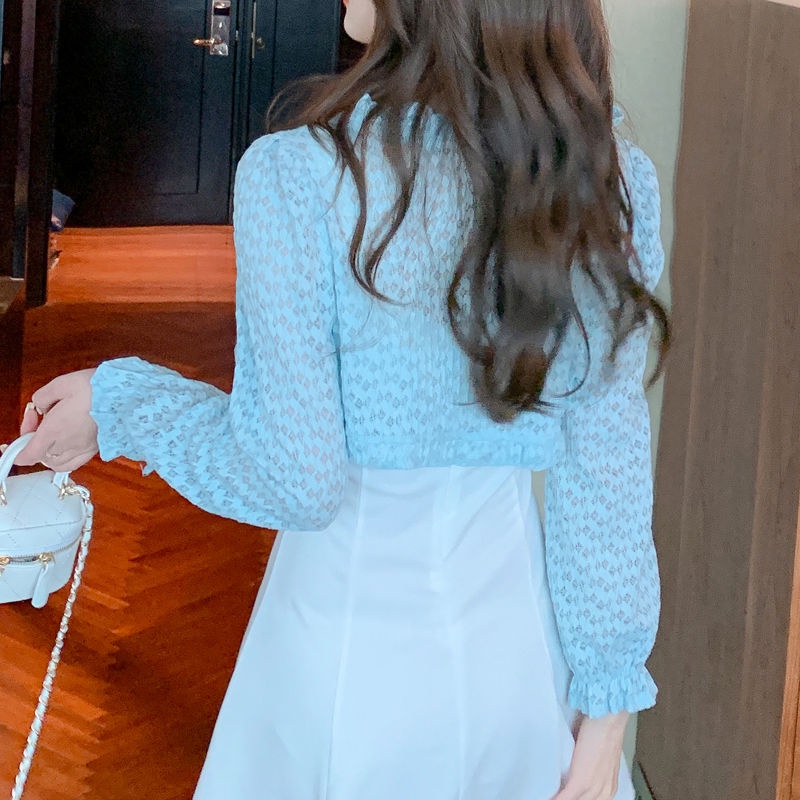 Áo Khoác Cardigan Chiffon Phối Ren Mỏng Nhẹ Tay Dài Chống Nắng Thời Trang Mùa Hè Cho Nữ