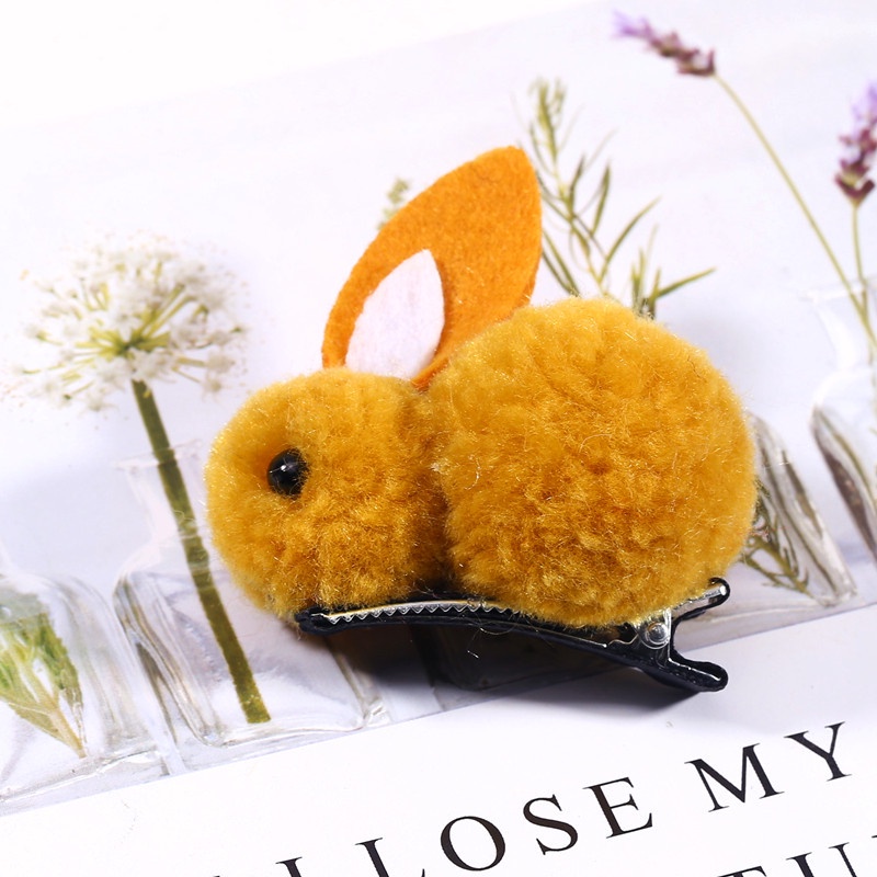 Kẹp Tóc Thỏ Bông Nhiều Màu Dễ Thương Cho Bé Gái