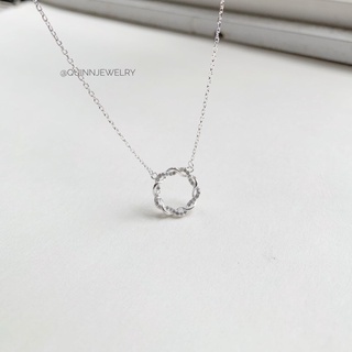 Dây chuyền Twist vòng tròn xoắn đính đá