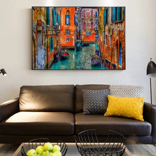 Tranh in CANVAS Nghệ Thuật Sơn Dầu Số Hóa Phong Cảnh-Giá sỉ tận xưởng-Bảo hành gãy vỡ