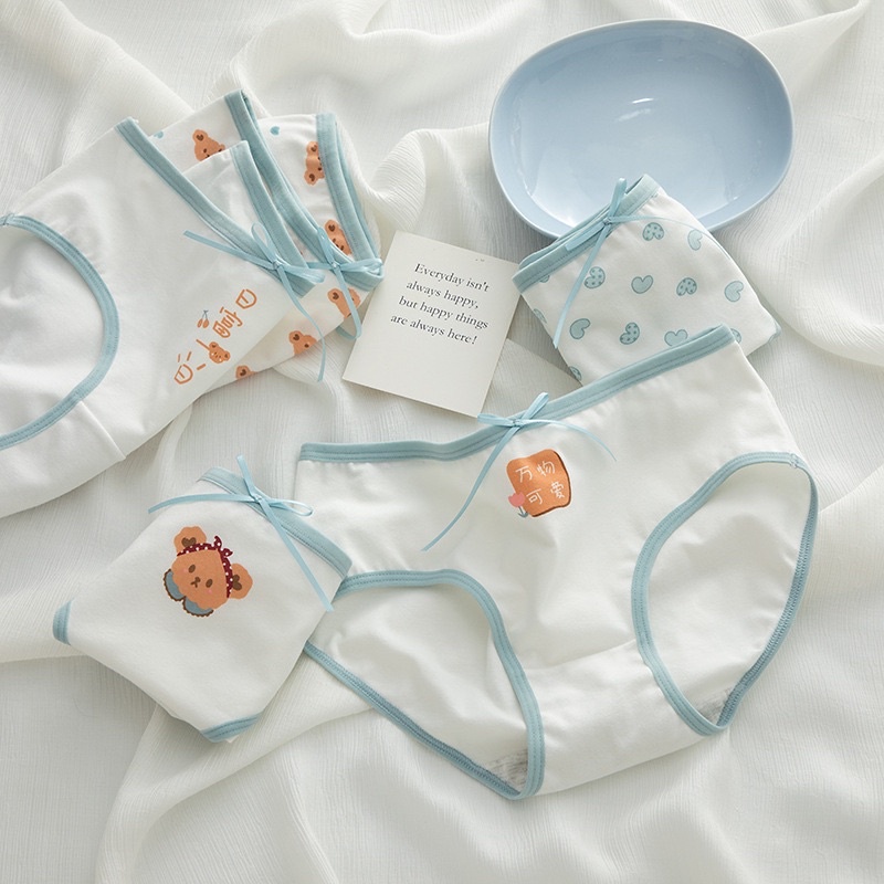 Hàng Mới Về . Combo 5 Quần Lót Học Sinh Sinh Viên. Quần Lót dễ thương chất cotton