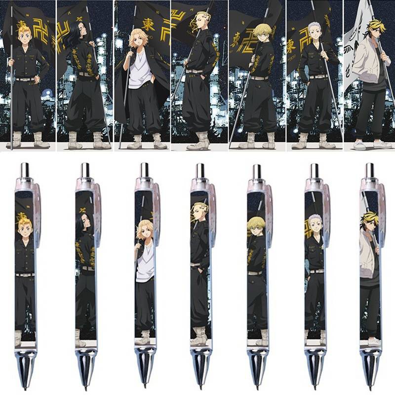 Bút chì bấm trong mờ 0.5mm tiện dụng Japanese Anime Tokyo Revengers Mechanical Pencil School Supplies kids Stationery gift Sano Manjirou Hanagaki Takemichi Tachibana Hinata Kawata Souta kids gift