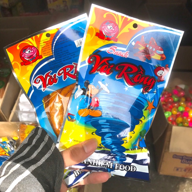 Snack Vòi Rồng Chua Cay, Cay Cay Xé Miếng, Đồ ăn vặt tuổi thơ
