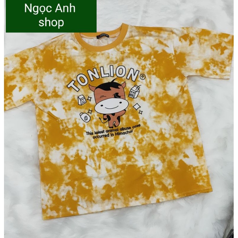 Áo phông form rộng bò sữa