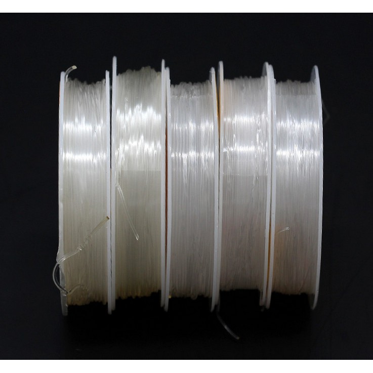 1 Cuộn dây trong suốt co giãn làm trang sức DIY