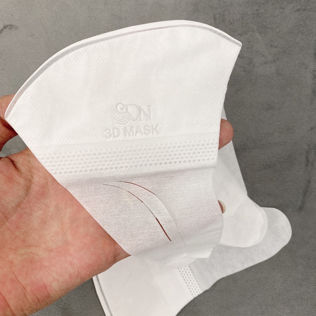 Khẩu trang 3D mask cao cấp chính hãng kháng khuẩn màu trắng kiểu hàn quốc hộp 50 cái