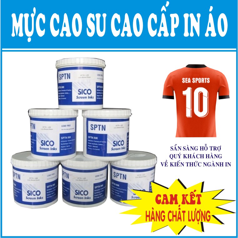 MỰC IN CAO SU CAO CẤP IN ÁO - LON 1KG