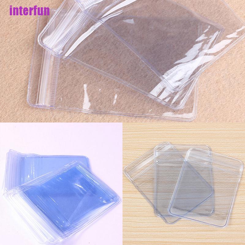 Bộ 100 Túi Nhựa pvc Trong Suốt Đựng Tiền Xu Tiện Dụng