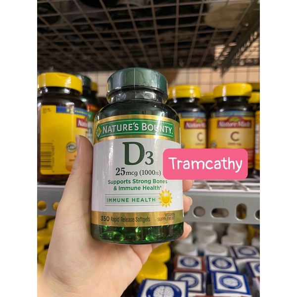 vitamin d ,Vitamin D3 Nature's Bounty vitamin d3 người lớn HSD 2023