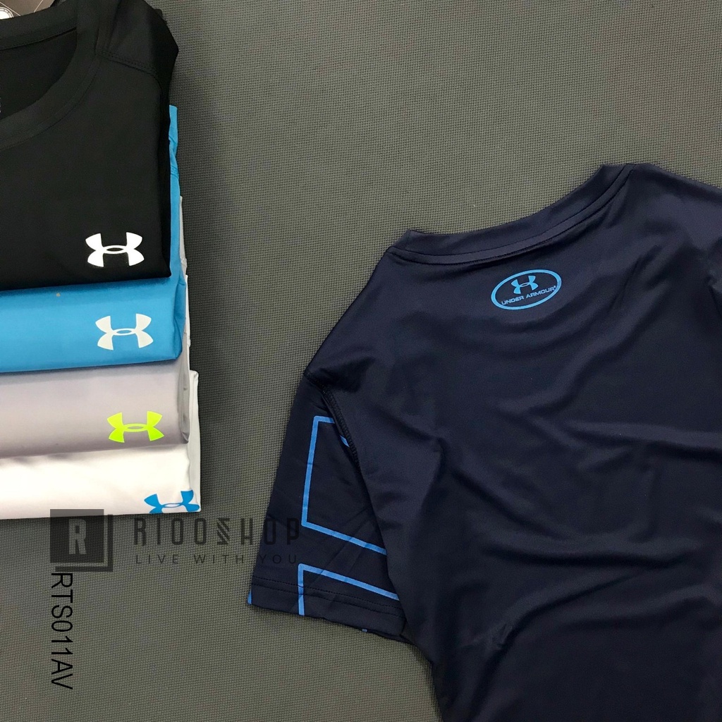 Áo thun nam thể thao tay ngắn thun lạnh UA cao cấp RTS011 - áo phông tập gym Riooshop