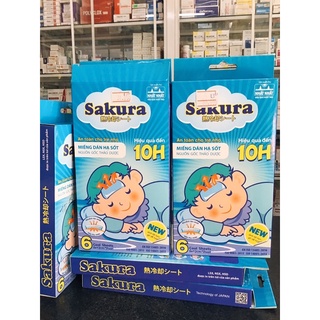 Combo 1hộp Miếng dán hạ sốt Sakura (6 miếng)