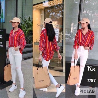 Quần skinny rách gối