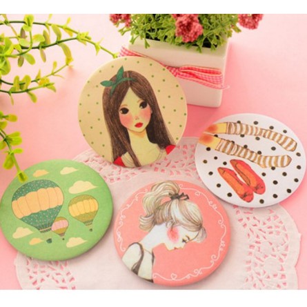 (Buôn sỉ) Gương tròn mini xinh xắn giao mẫu ngẫu nhiên (1 cái)