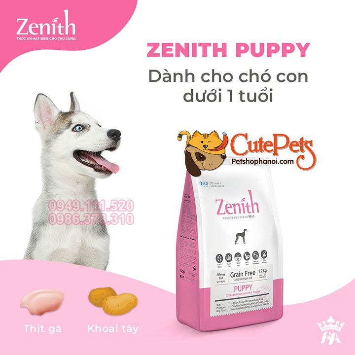 Hạt mềm chó con Zenith Puppy 3kg - Thức ăn Hàn Quốc - CutePets