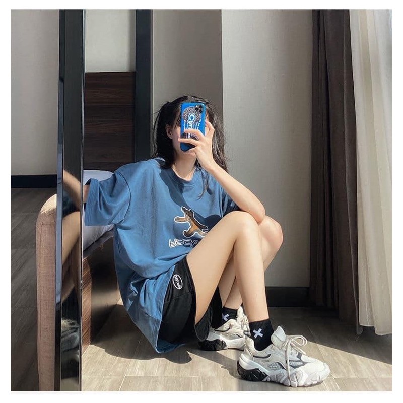 [Mã FAXANH245 giảm 10K đơn 50K] Set bộ áo phông quần đùi teddy xanh hottrend | BigBuy360 - bigbuy360.vn