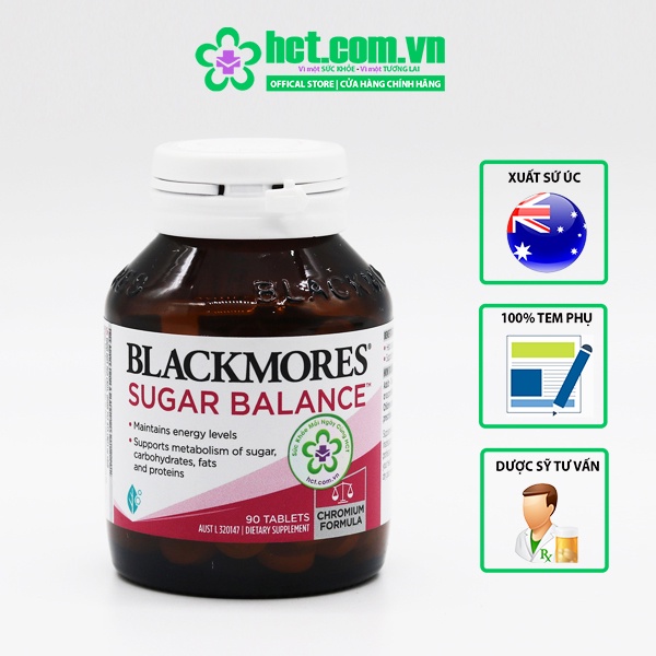 Viên Uống Blackmores Sugar Balance Hỗ Trợ Tiểu Đường Lọ 90 Viên
