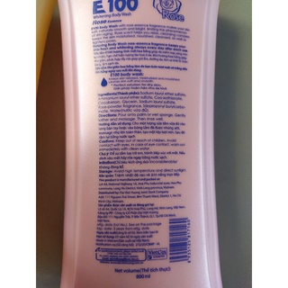 Sữa tắm E100 chai vòi 800ml