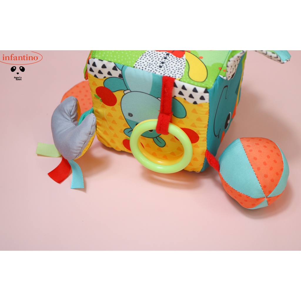 Đồ chơi khám phá Peek&amp;Seek Sensory Discovery Cube Infantino - Phát triển trí tuệ, phối hợp hành động &amp; giác quan