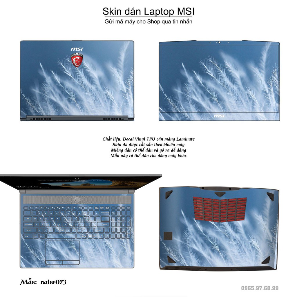 Skin dán Laptop MSI in hình thiên nhiên nhiều mẫu 3 (inbox mã máy cho Shop)