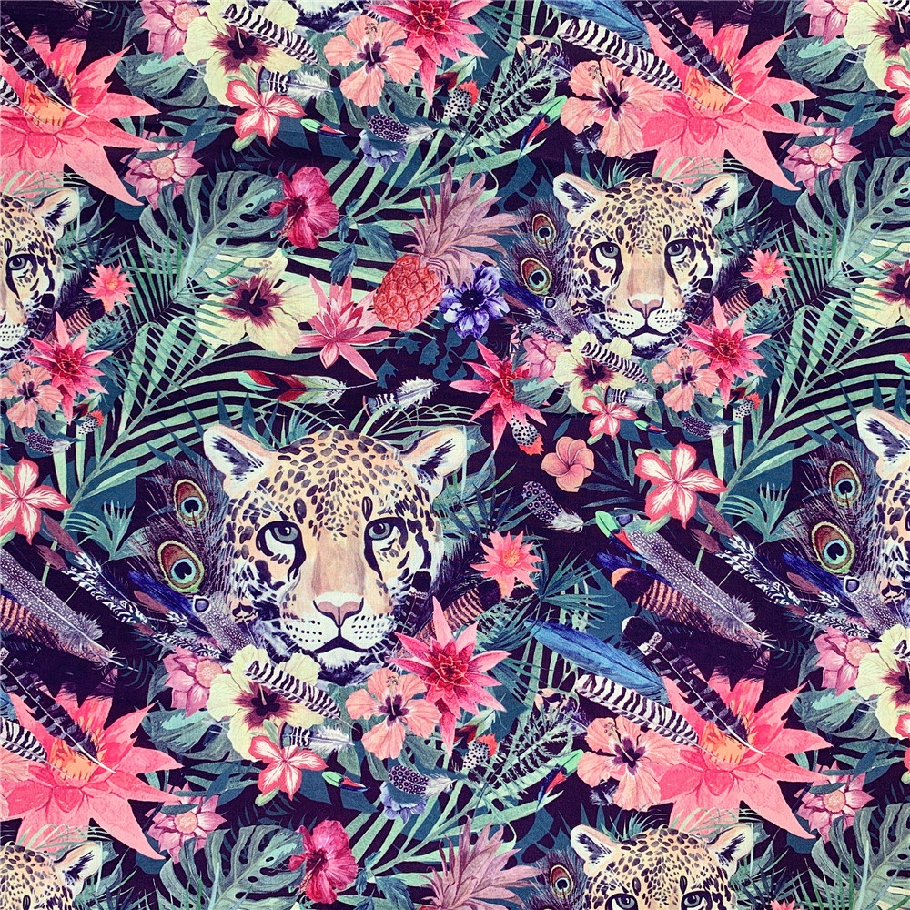 Vải Polyester Cotton Rộng 145Cm Họa Tiết Bướm Và Hoa Dùng Để May Vá