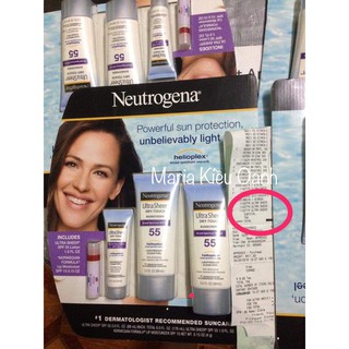 Kem Chống Nắng Neutrogena Ultra Sheer của Mỹ đủ chỉ số SPF