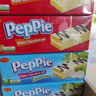 Bánh PepPie phủ socola trắng vị dừa/socola trắng tự nhiên hộp 360g (18g x 20 cái)