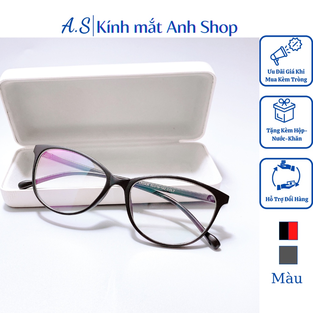 Kính mắt mèo thời trang nữ giới chất liệu nhựa dẻo 2436