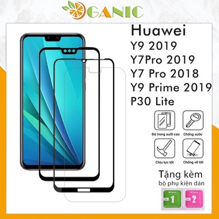 Kính cường lực huawei y9 2019 y7pro 2019 y7 pro 2018 y9 prime 2019 p30 lite full màn trong suốt