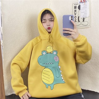 Áo hoodie khủng long đội gà chất nỉ bông dày siêu ấm