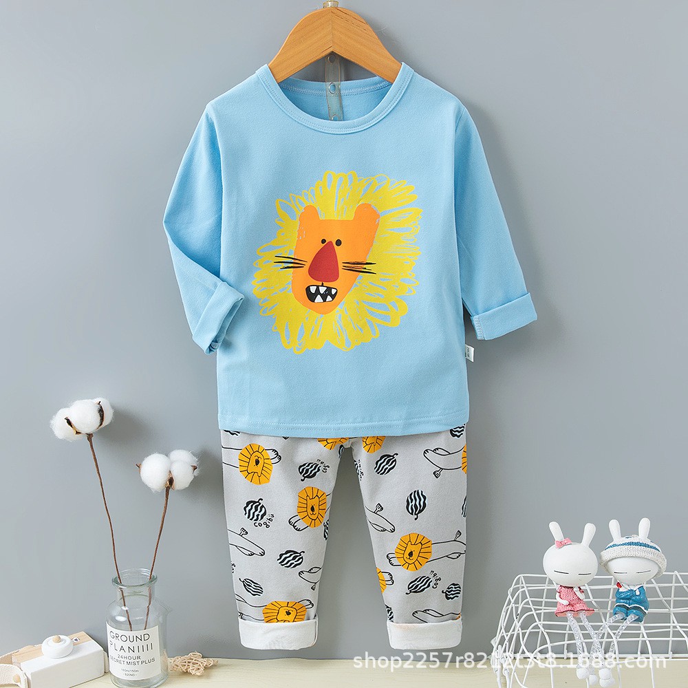 Đồ bộ dài tay cotton xuất hàn cho bé trai | Đồ bộ thu đông bé trai | Chất cotton mềm mịn