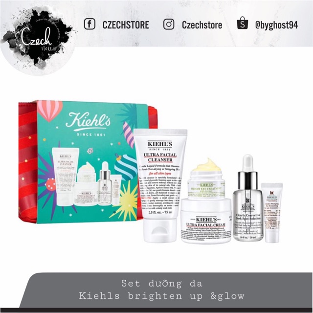 Set dưỡng da Kiehl's Brighten Up & Glow