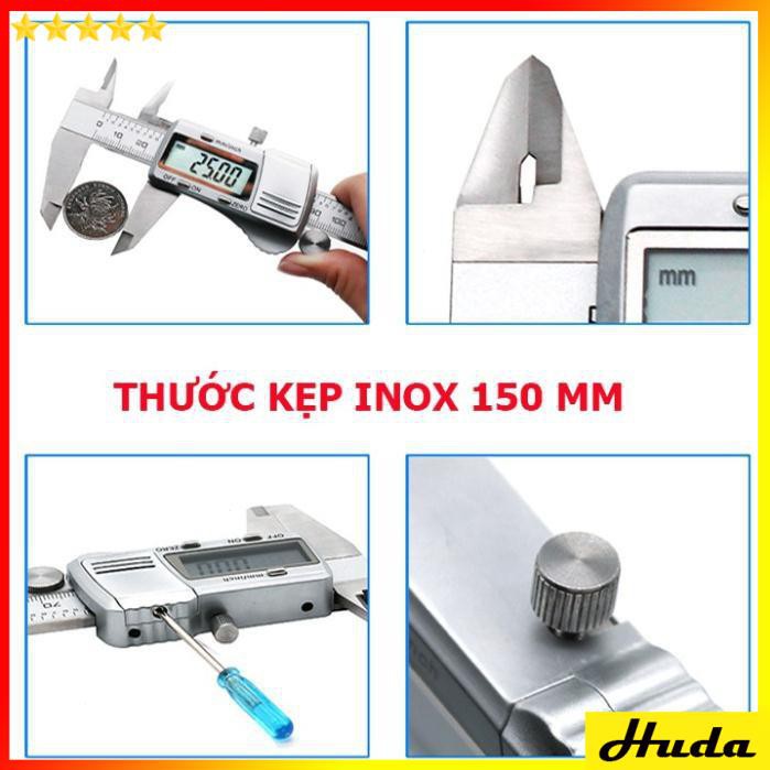 Thước kẹp điện tử thép inox 150 mm - Thược cặp điện tử đo cơ khí Loại Tốt  -  đồ làm mộc