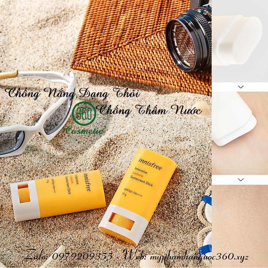 Chống nắng Dạng thỏi Chống thấm nước Innisfree Intensive Leisure Sun Stick SPF50+ PA++++ 18g