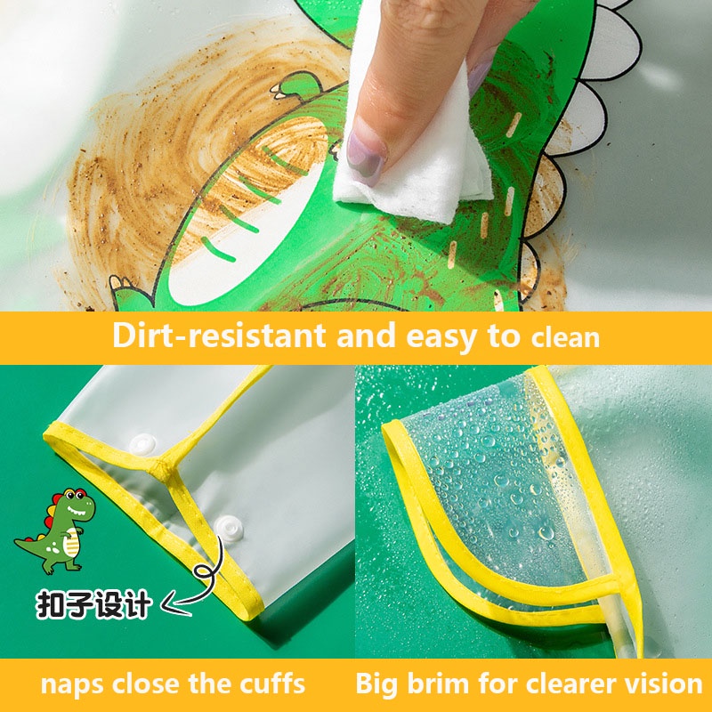 SUGE Áo Mưa Chống Nước In Hình Khủng Long Nhỏ Dễ Thương Cho Bé